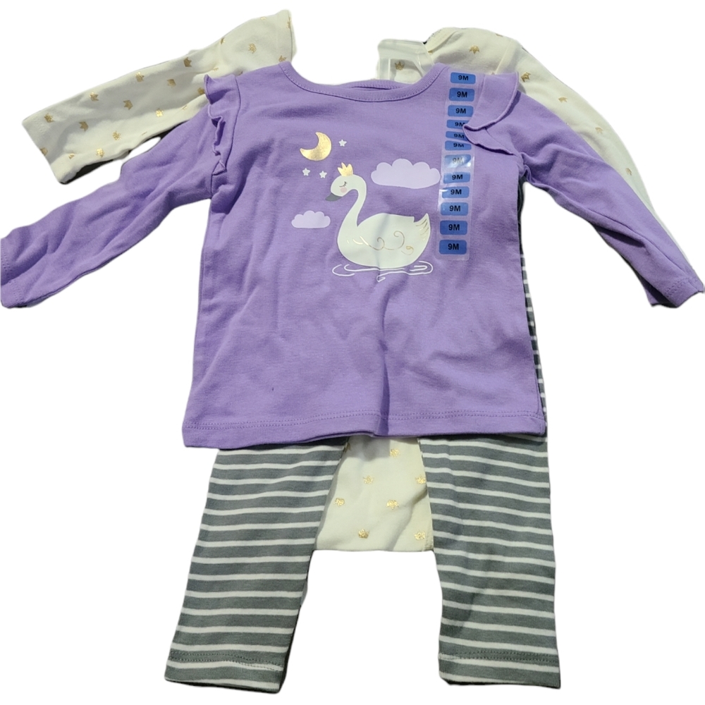 4 piece infant girls outfit set NWT